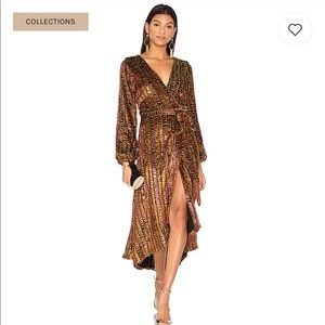 ***SOLD*** LPA Dotty velvet wrap dress